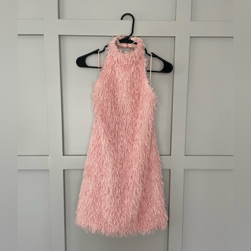 Feathery Knit Halter Dress